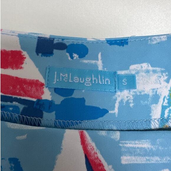 J.McLaughlin Women's Catalina Cloth Wavesong Watercolor Sailboat Top,Size S,EUC - Picture 8 of 8